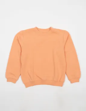 Basic Solid Color Sweatshirt - Peach