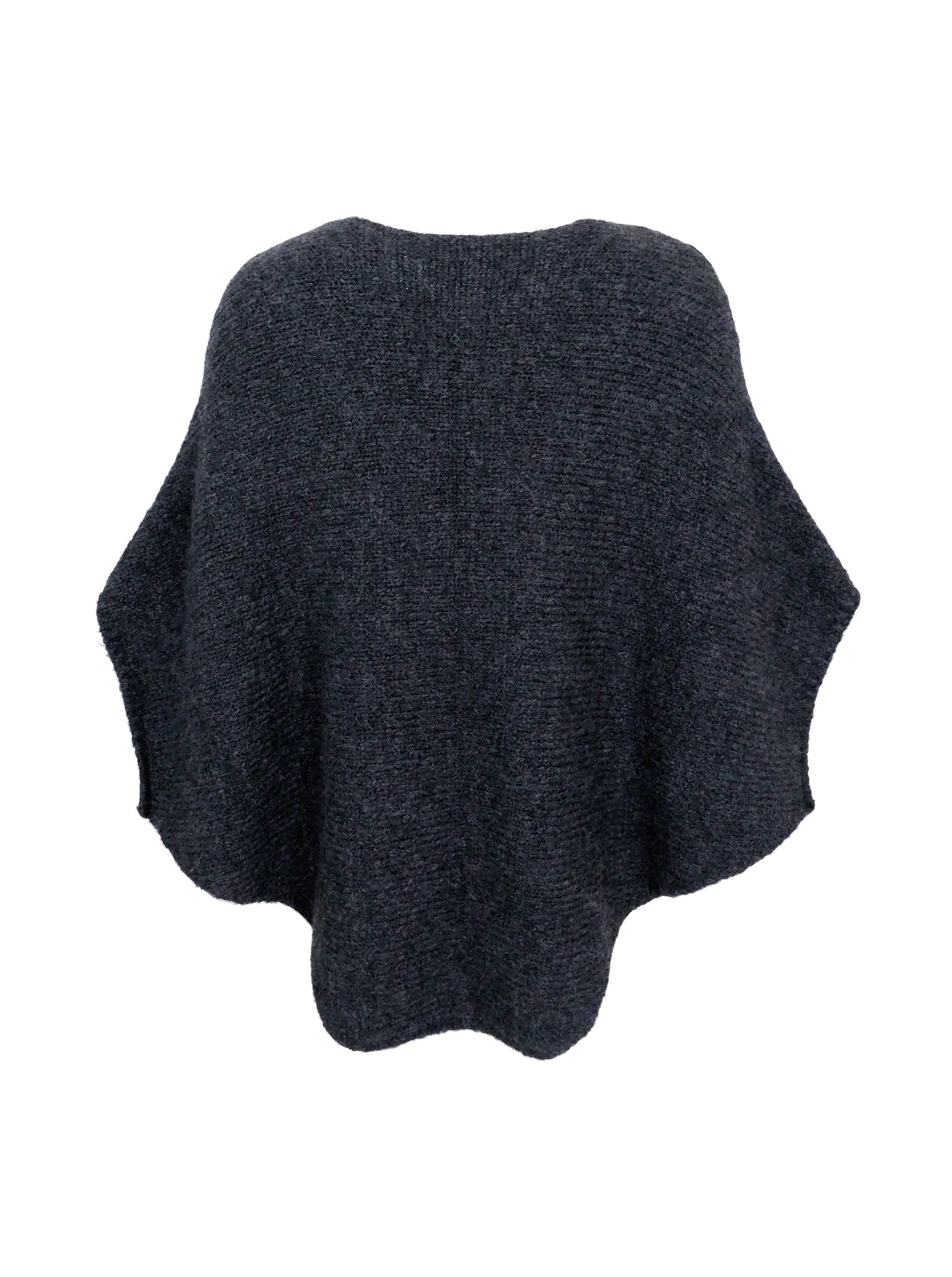 BCPELLA boucle poncho - Dark Grey