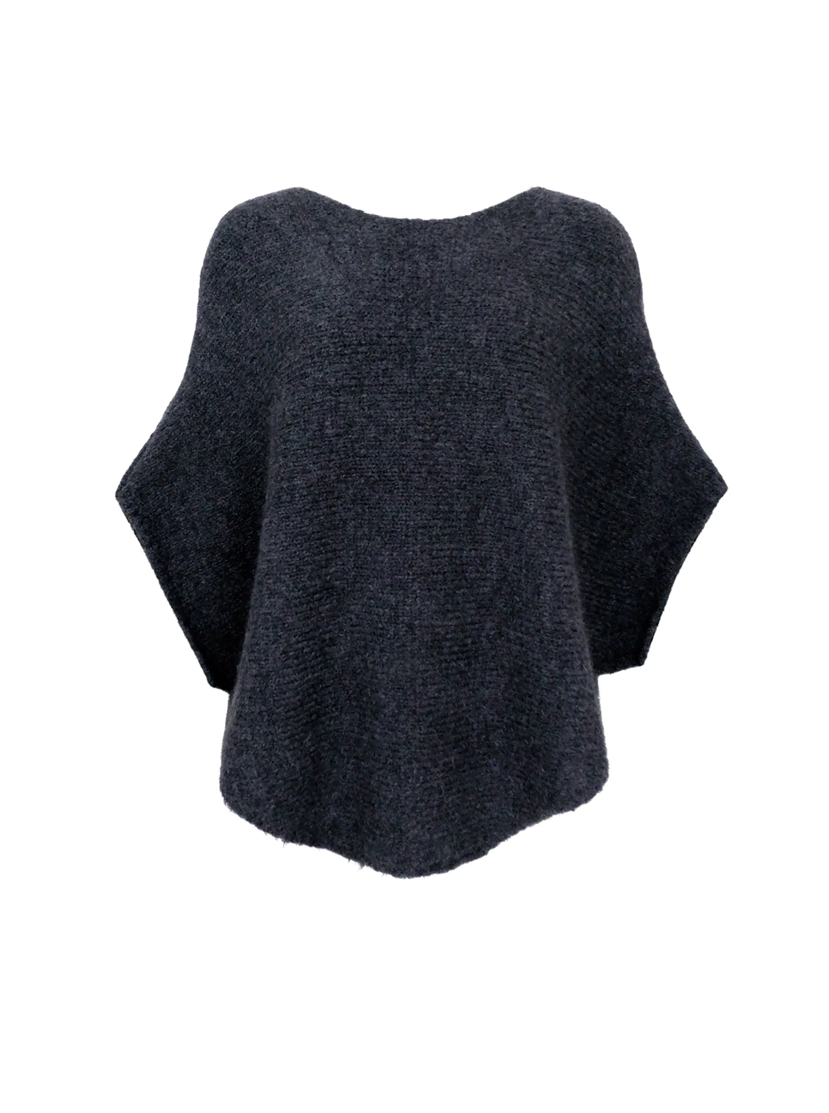 BCPELLA boucle poncho - Dark Grey