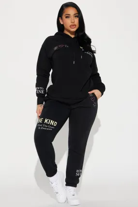 Be Kind Jogger Set - Black