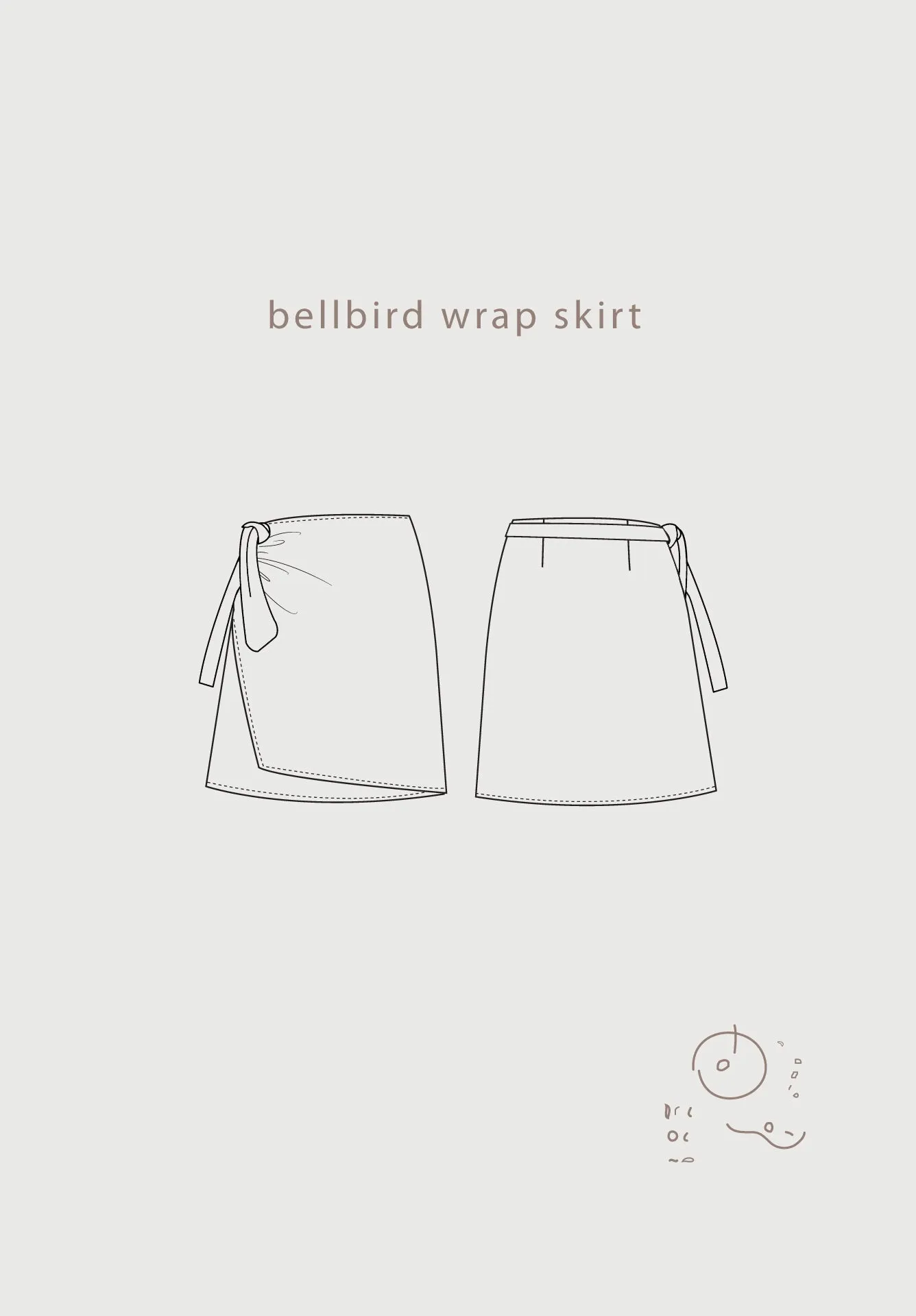 Bellbird Wrap Skirt - Sewing Pattern | Common Stitch