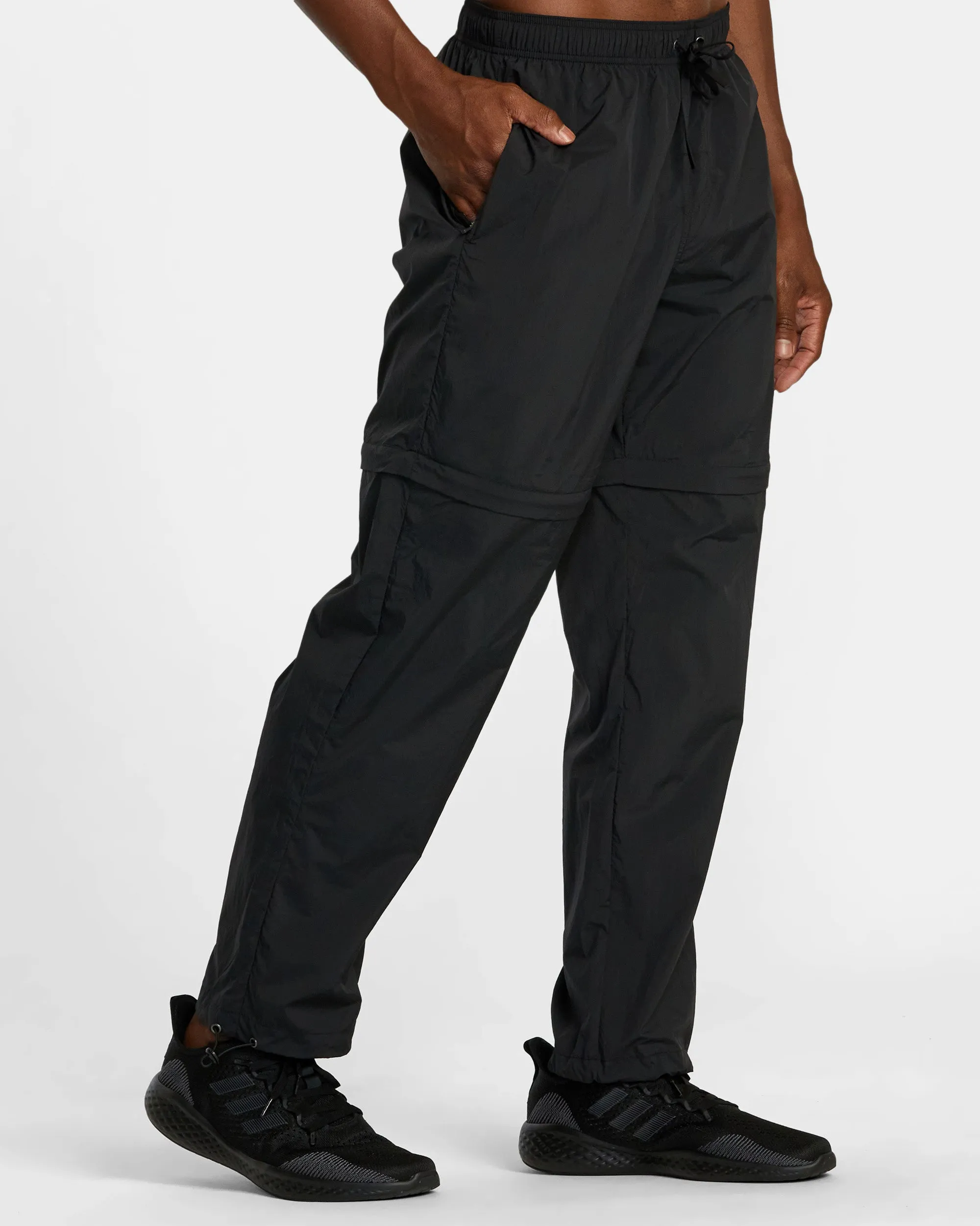 Big Lounger Zip Off Joggers - Black