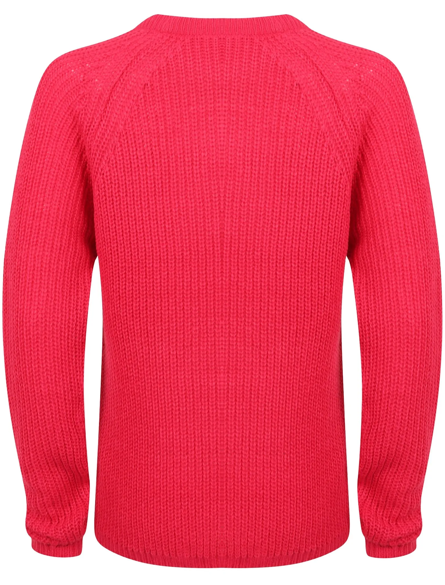 Bilberry Crew Neck Fisherman Knit Jumper In Raspberry Sorbet - Tokyo Laundry