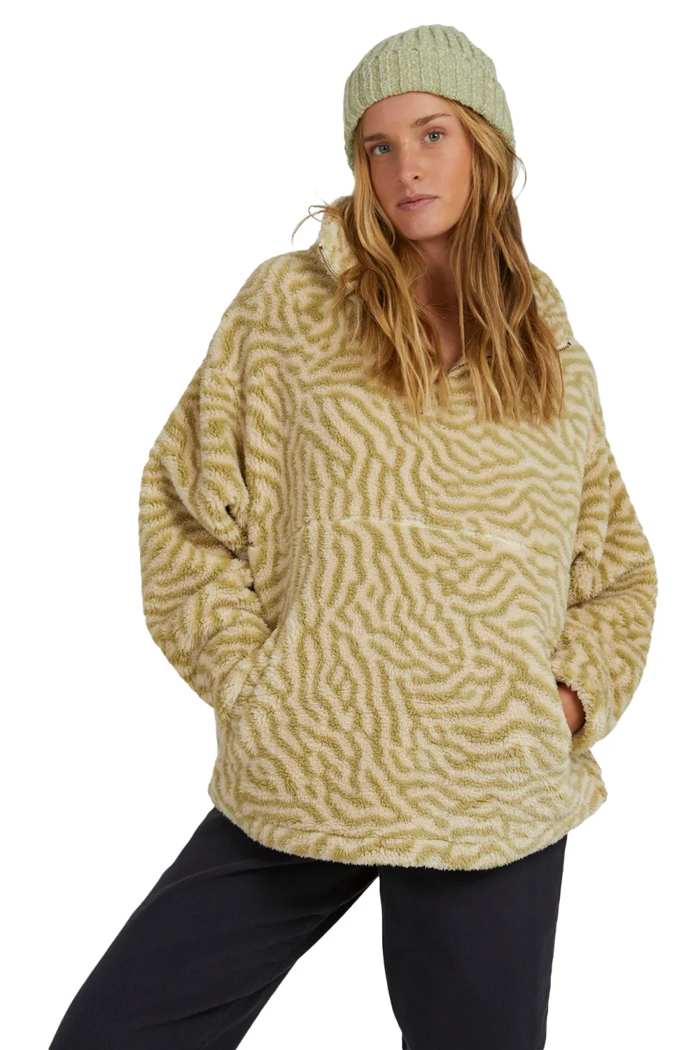 Billabong Womens Kitchy Choo Half Zip Crew