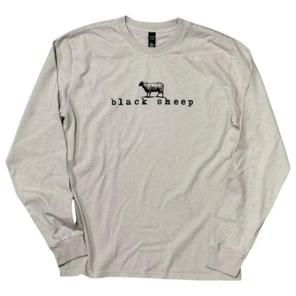 Black Sheep OG Logo Heavy Weight Faded Long Sleeve Tee Vintage Bone