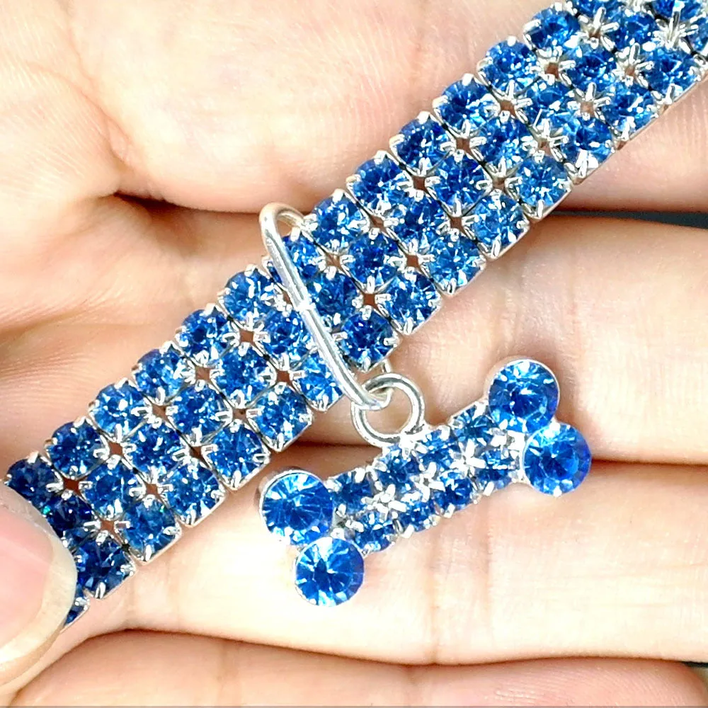 Bling Rhinestone Dog Collar For Small Medium Dogs