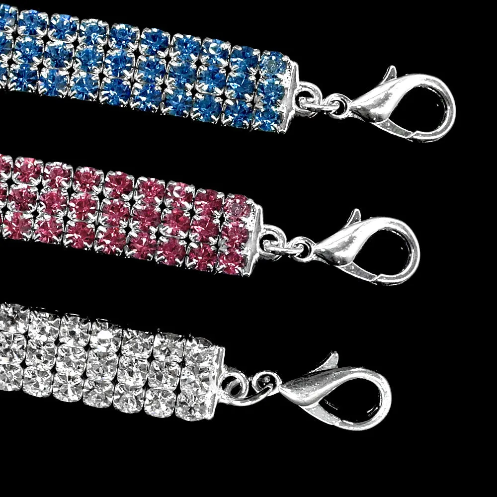 Bling Rhinestone Dog Collar For Small Medium Dogs