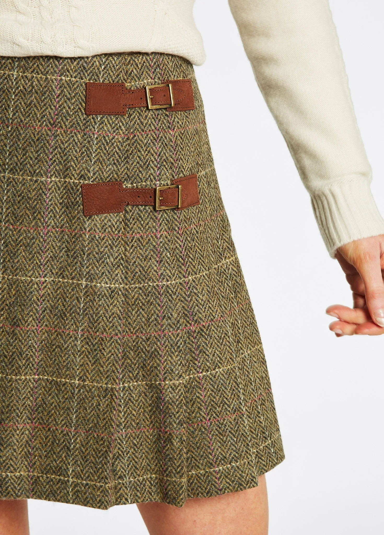 Blossom Tweed Skirt - Thistle