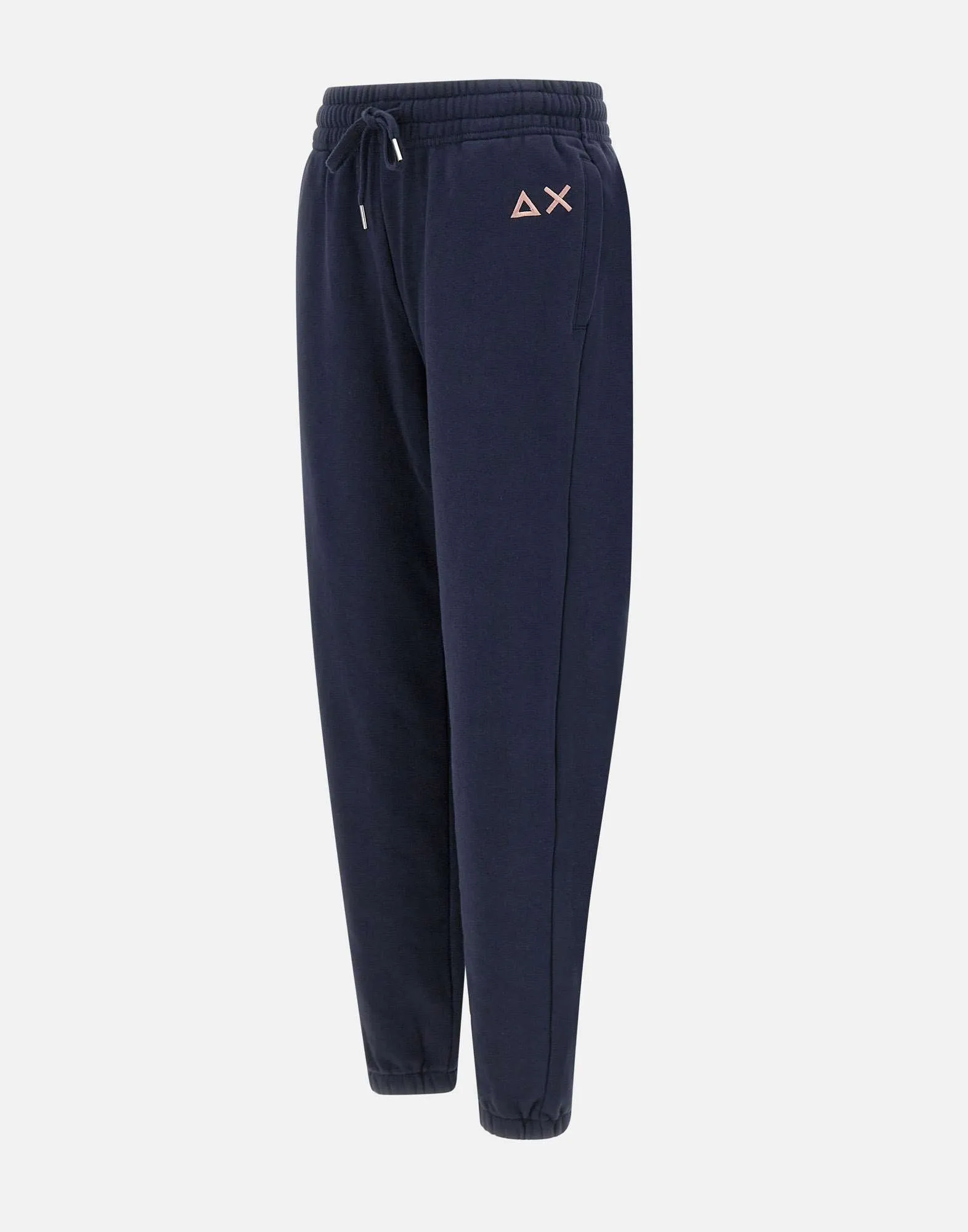 Blue Cotton Jogger Trousers for Women