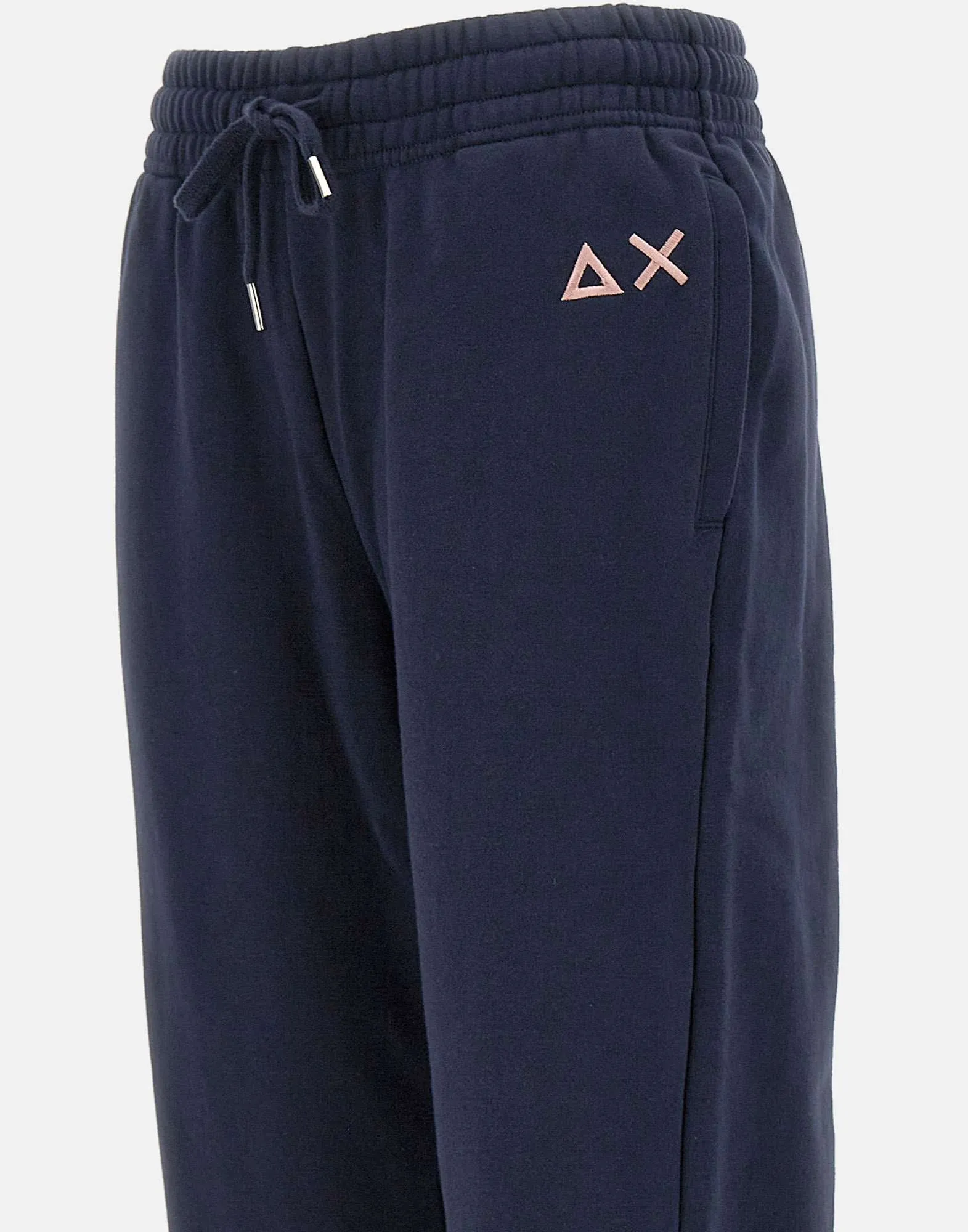 Blue Cotton Jogger Trousers for Women