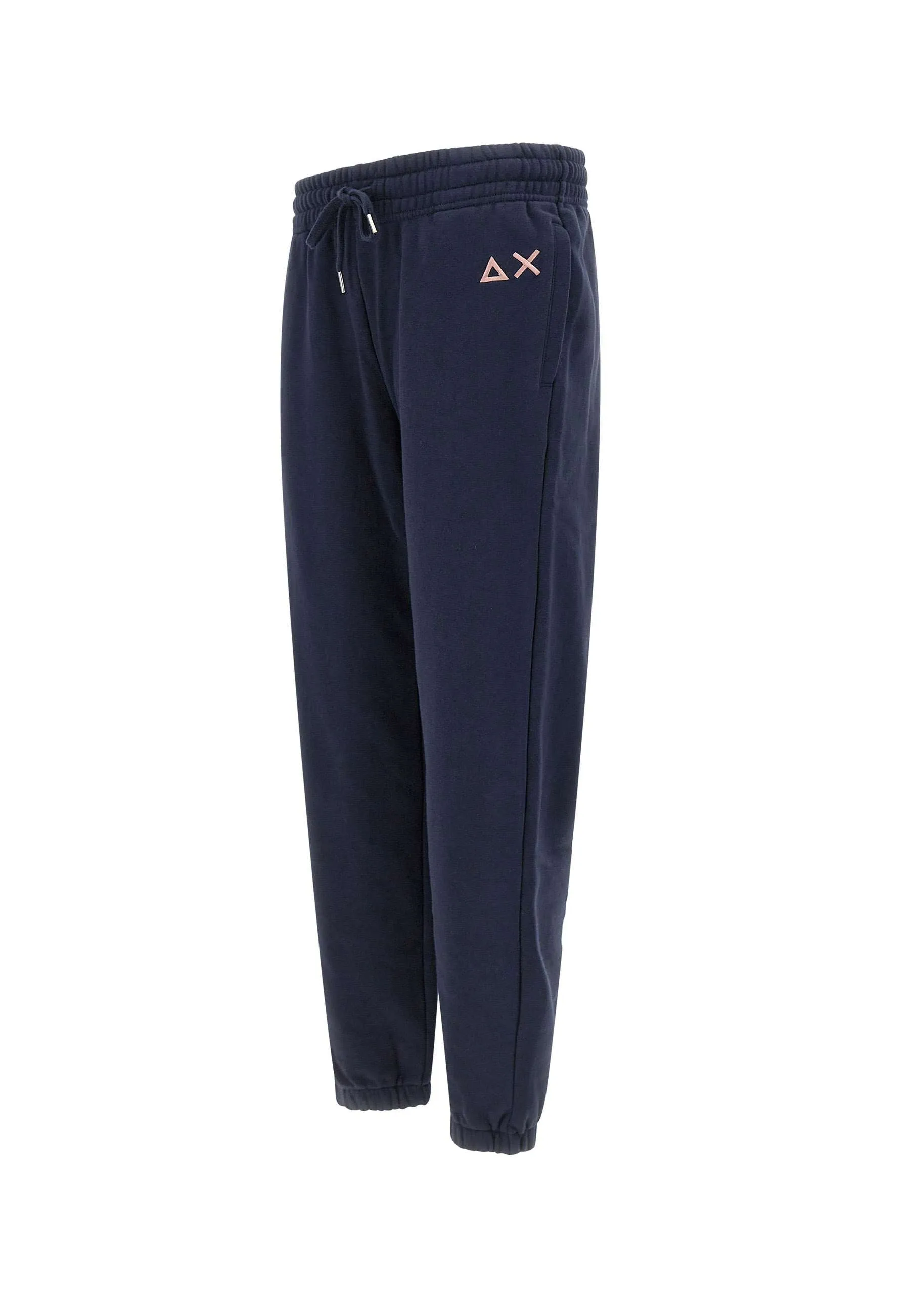 Blue Cotton Jogger Trousers for Women