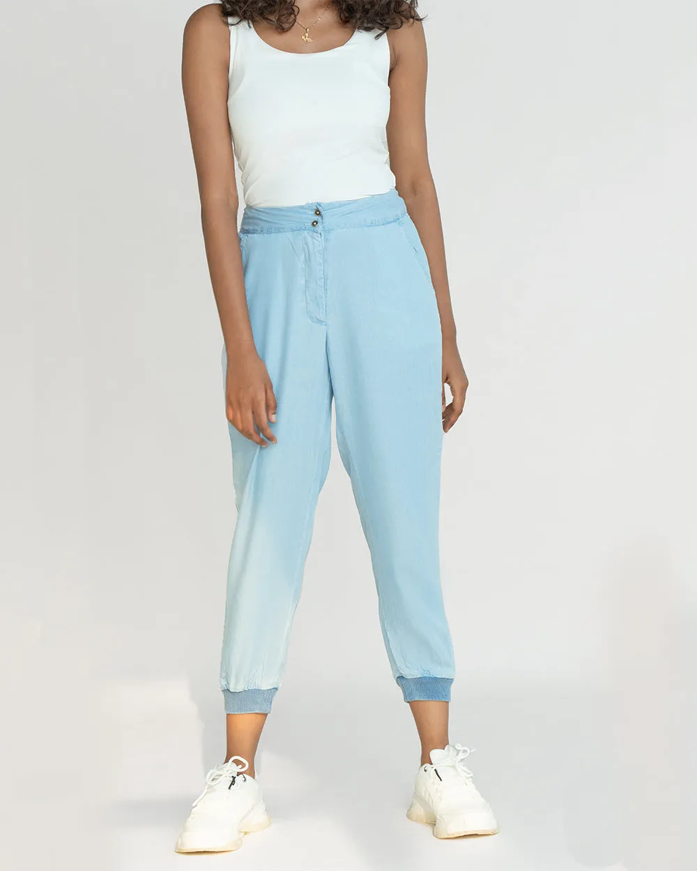 Blue Tencel Pants