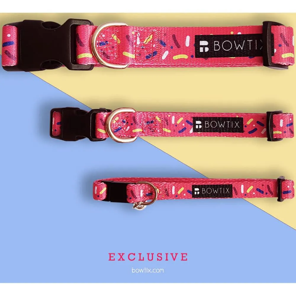 Bowtix Handmade Dog Collar With Removable Bowtie - Sweet Tooth