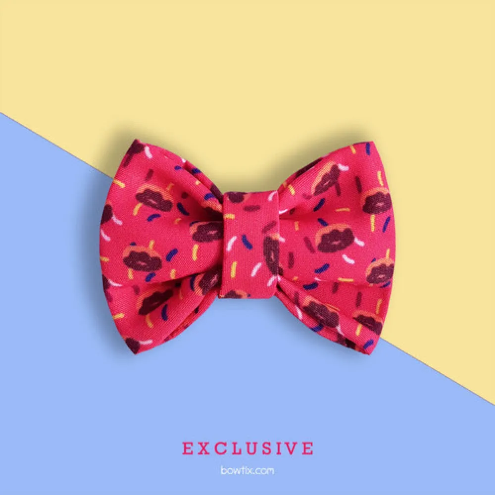 Bowtix Handmade Dog Collar With Removable Bowtie - Sweet Tooth