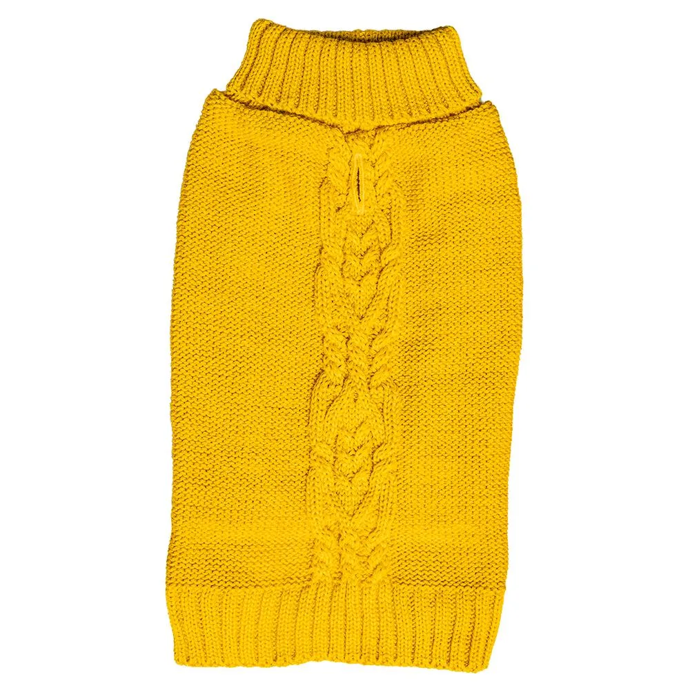 Brown's Woolly Jumpers | Mustard Knit Cable Jumper