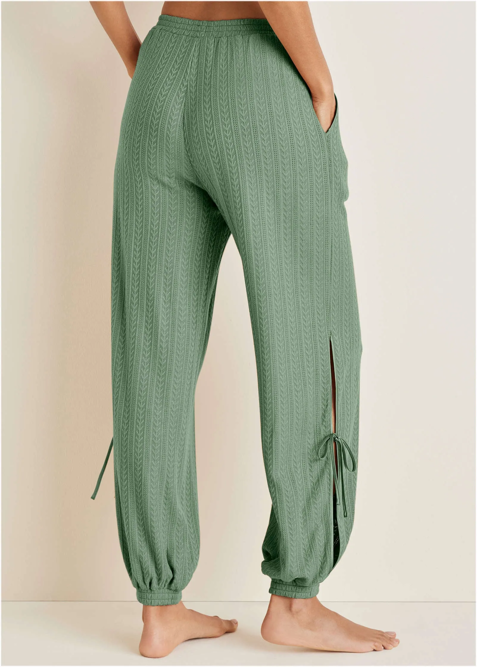 Brunch Knit Joggers - Basil