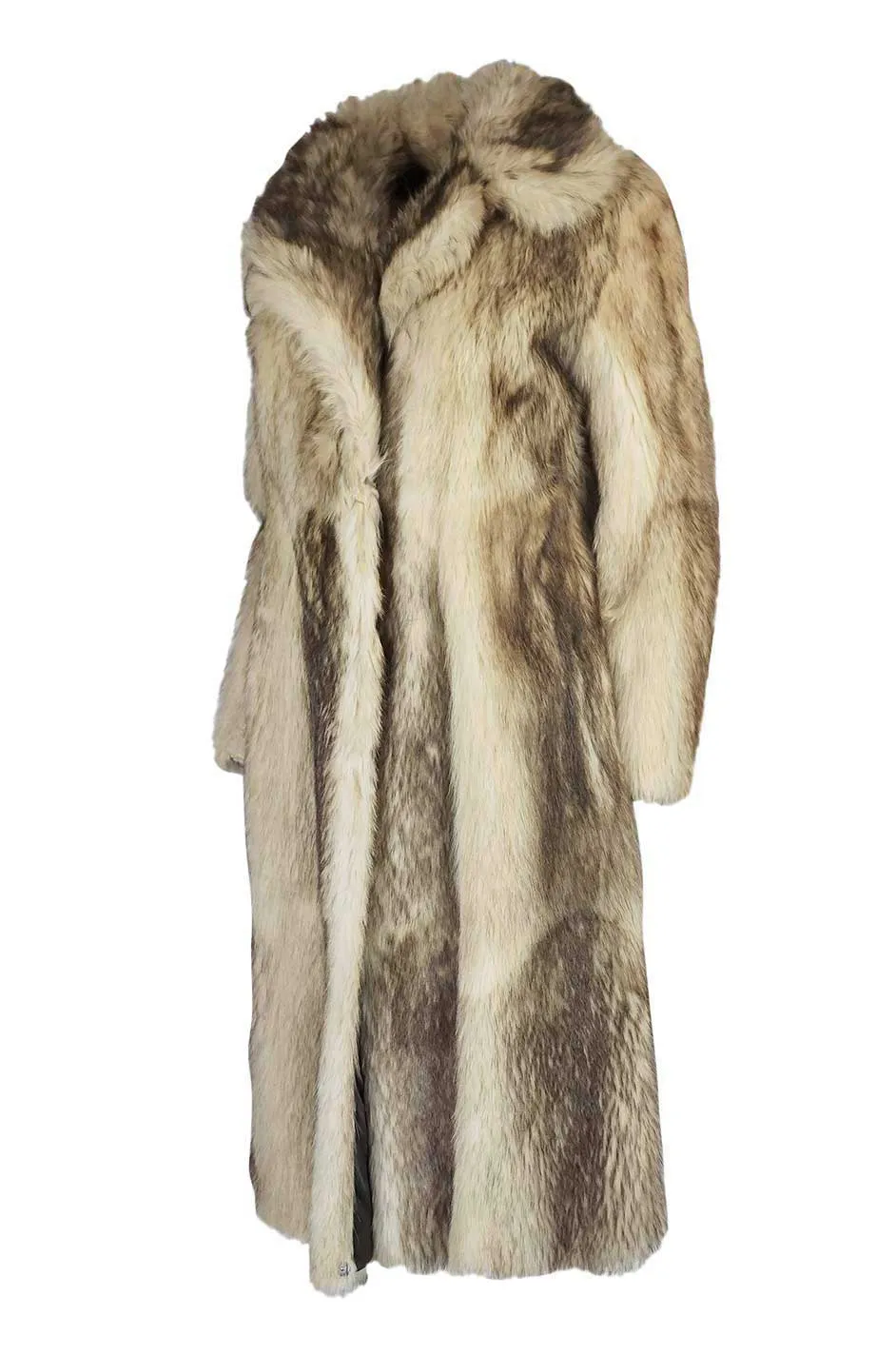 c1971-73 Donald Brooks Convertible Length Coyote Fur Coat