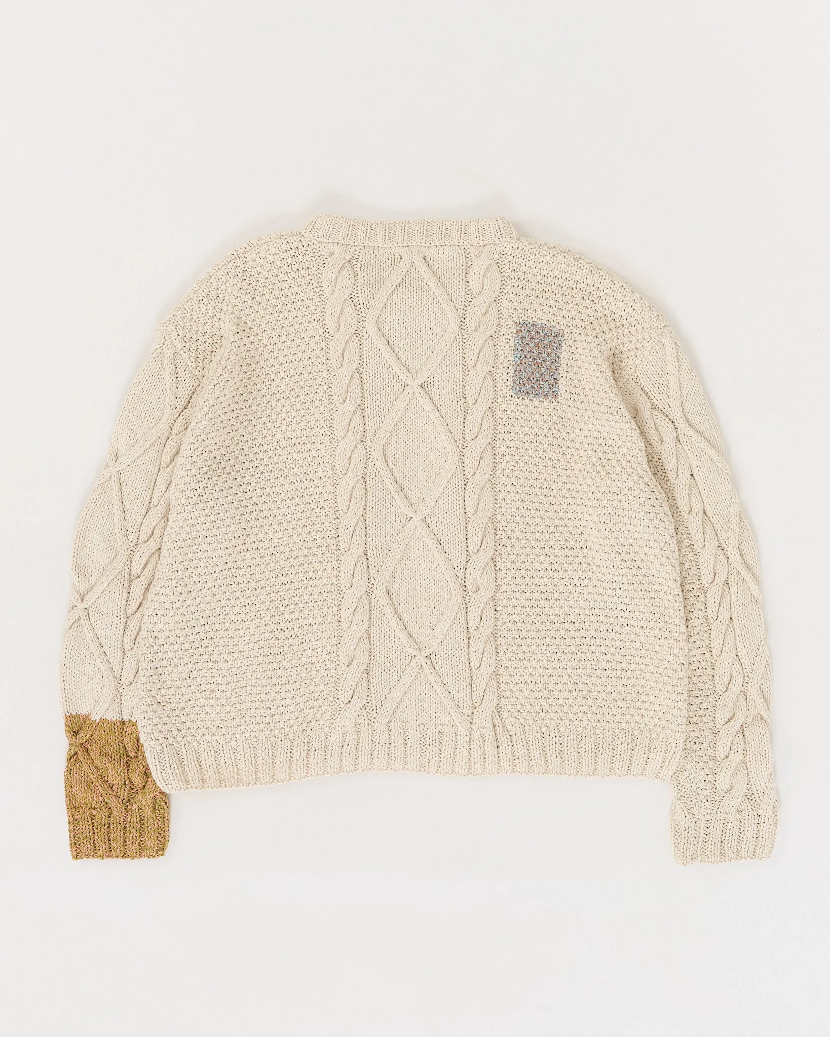 Cable Knit Jumper - Ecru Darn-Knit