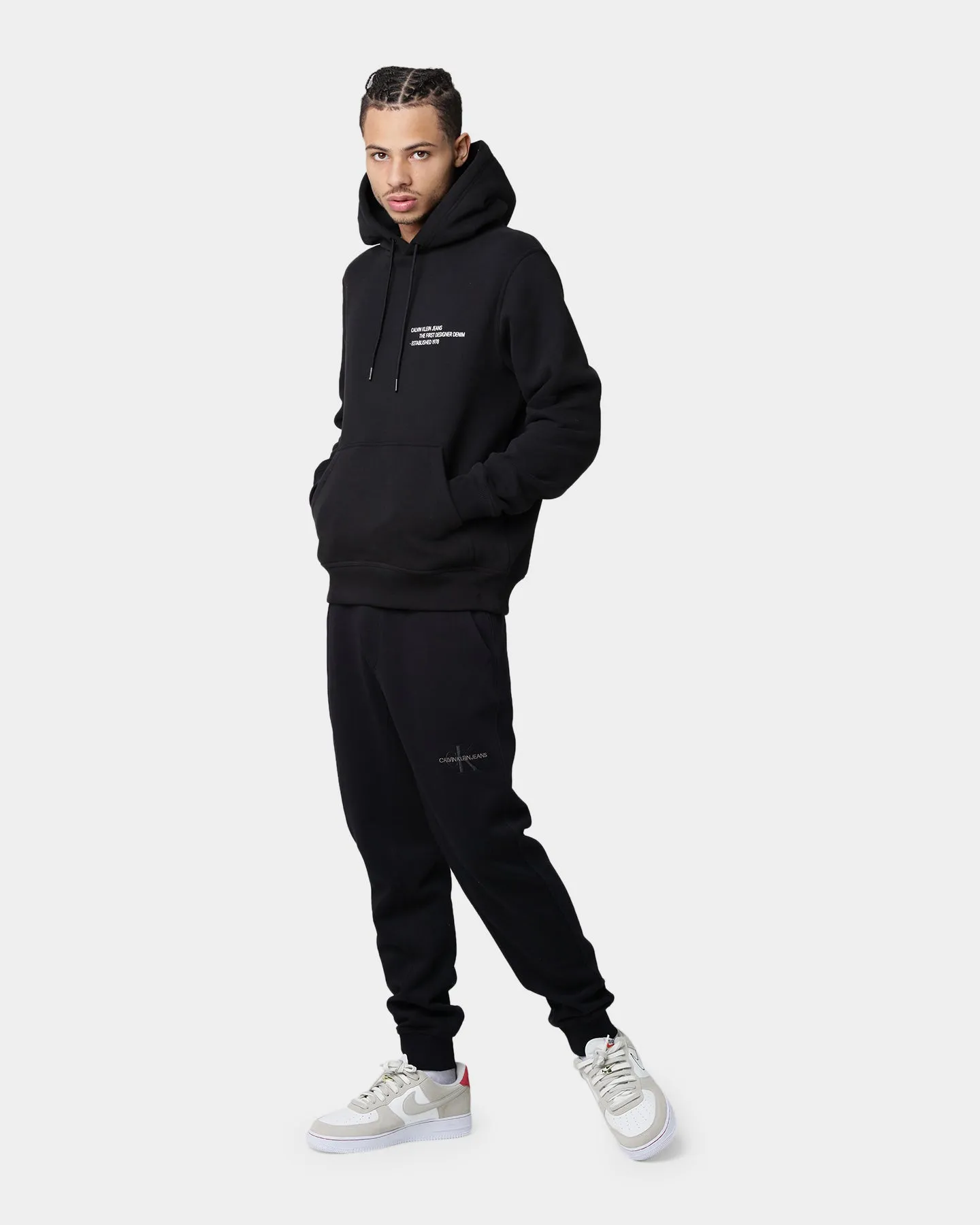 Calvin Klein Off Placed Iconic Joggers Black