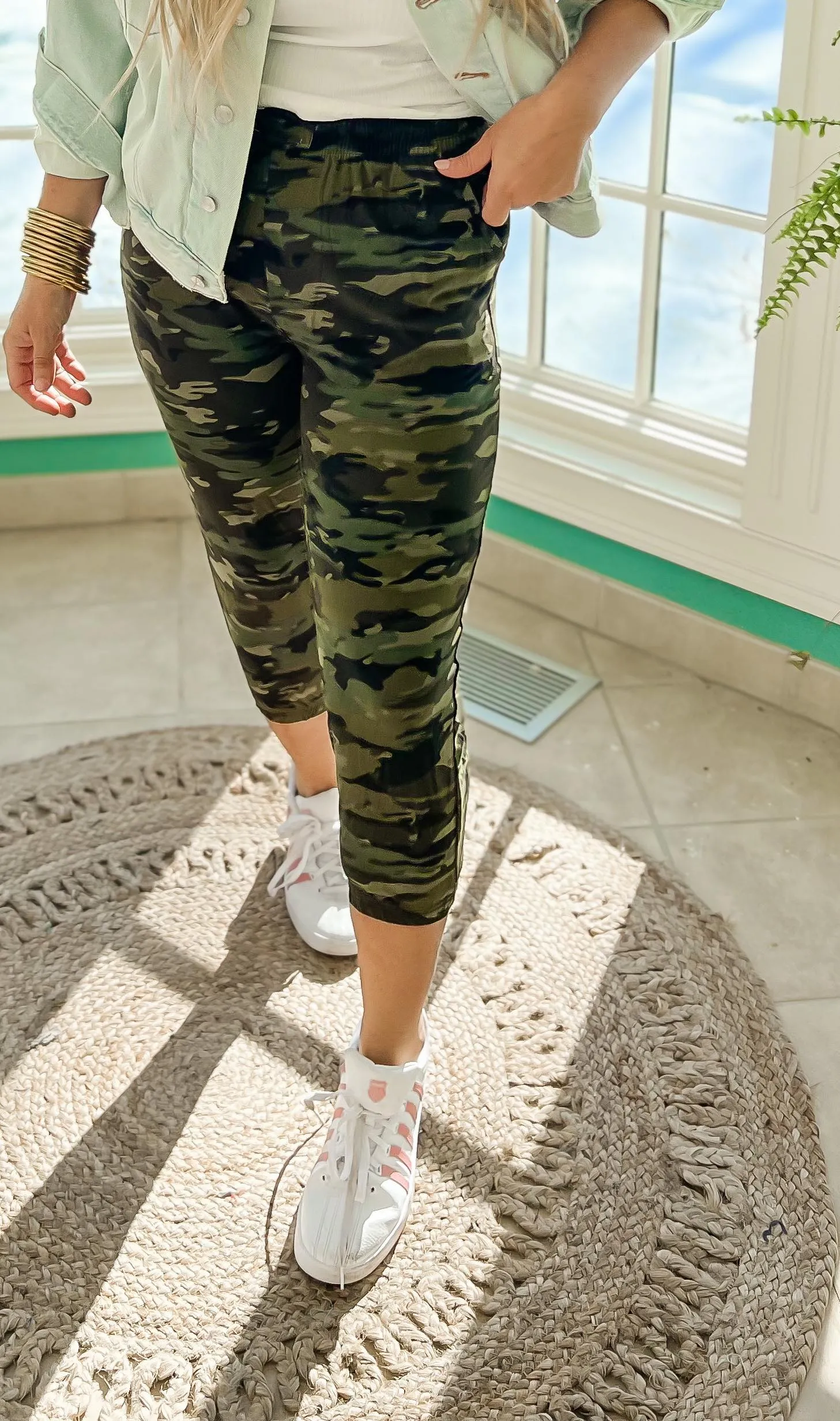 Camo Buttery Soft Capri Jogger - Final Sale*