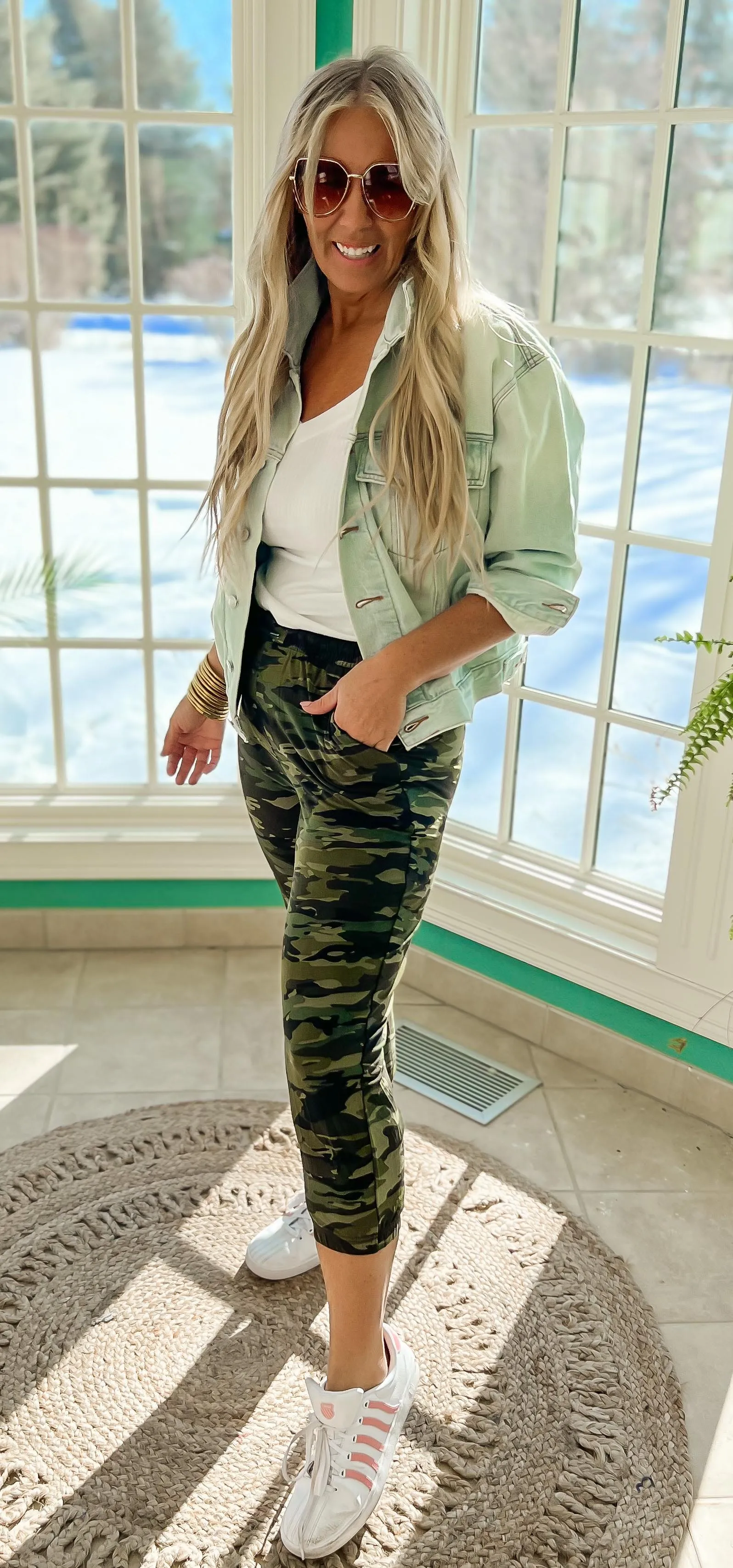 Camo Buttery Soft Capri Jogger - Final Sale*