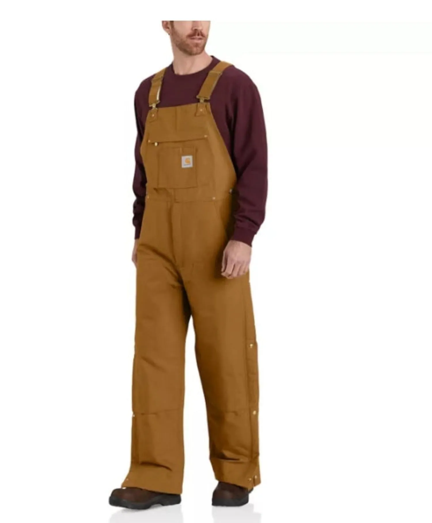 Carhartt Men's Loose Fit Firm Duck Insulted Bib Overall