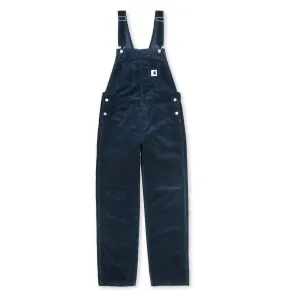 Carhartt WIP W' Bib Corduroy Overall Straight – Duck Blue – Rinsed