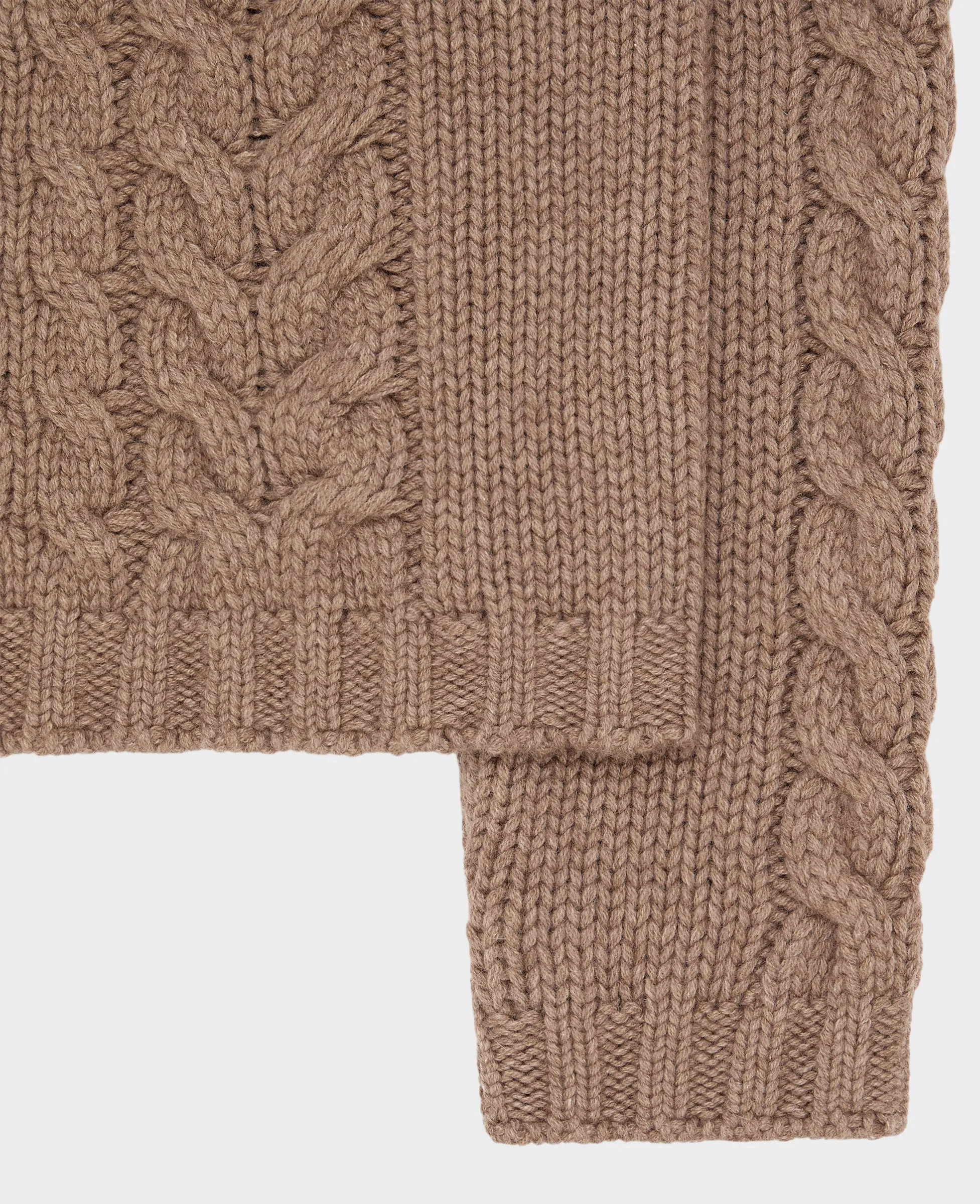 Cashmere Blend Cable Crew Neck Jumper