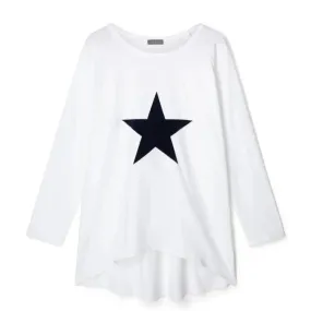 CHALK ROBYN TOP | WHITE | NAVY STAR