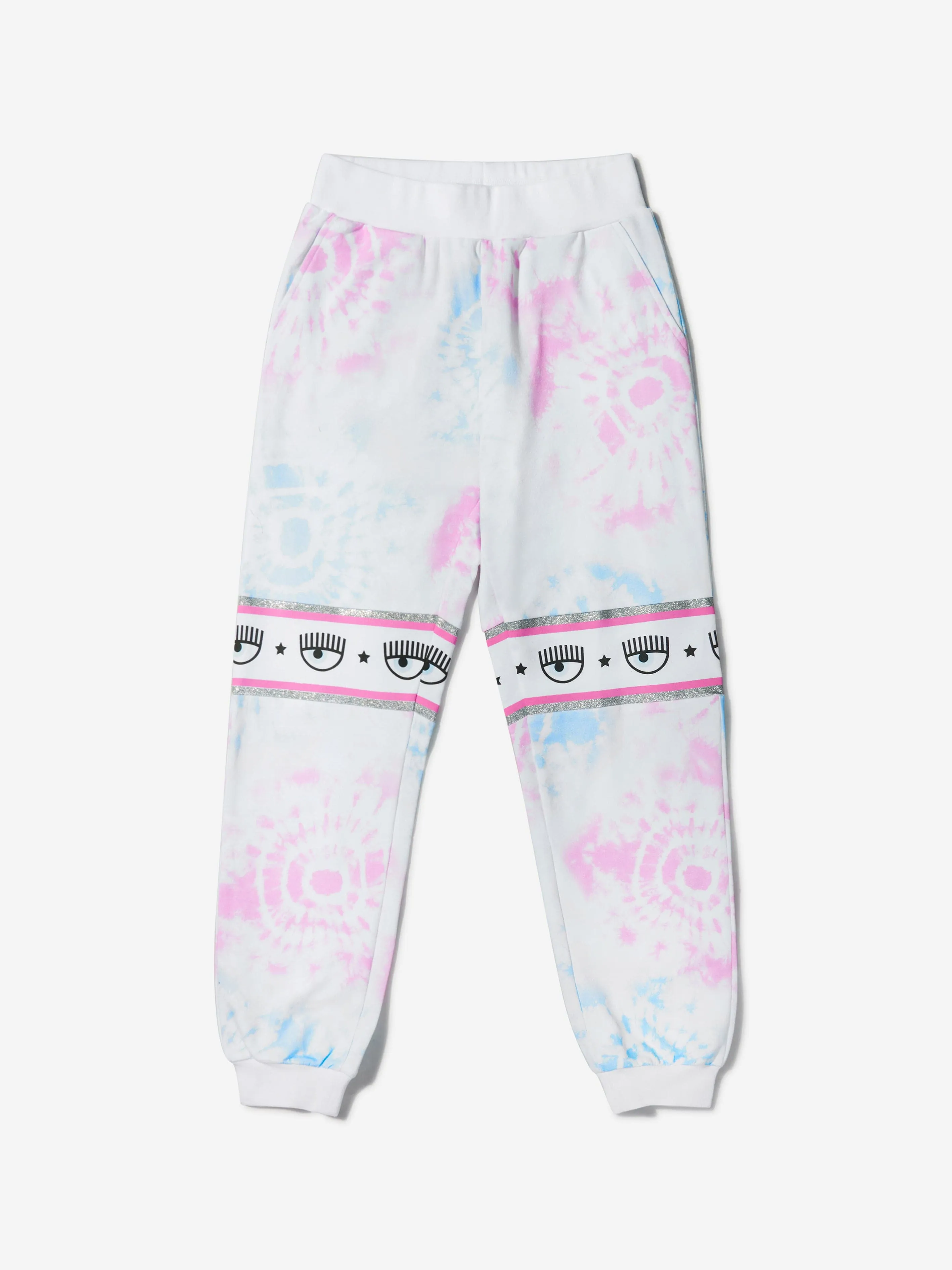 Chiara Ferragni Girls Cotton Tie-Dye Joggers