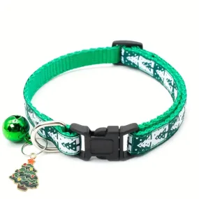 Christmas Cat Collar With Christmas Tree Pattern