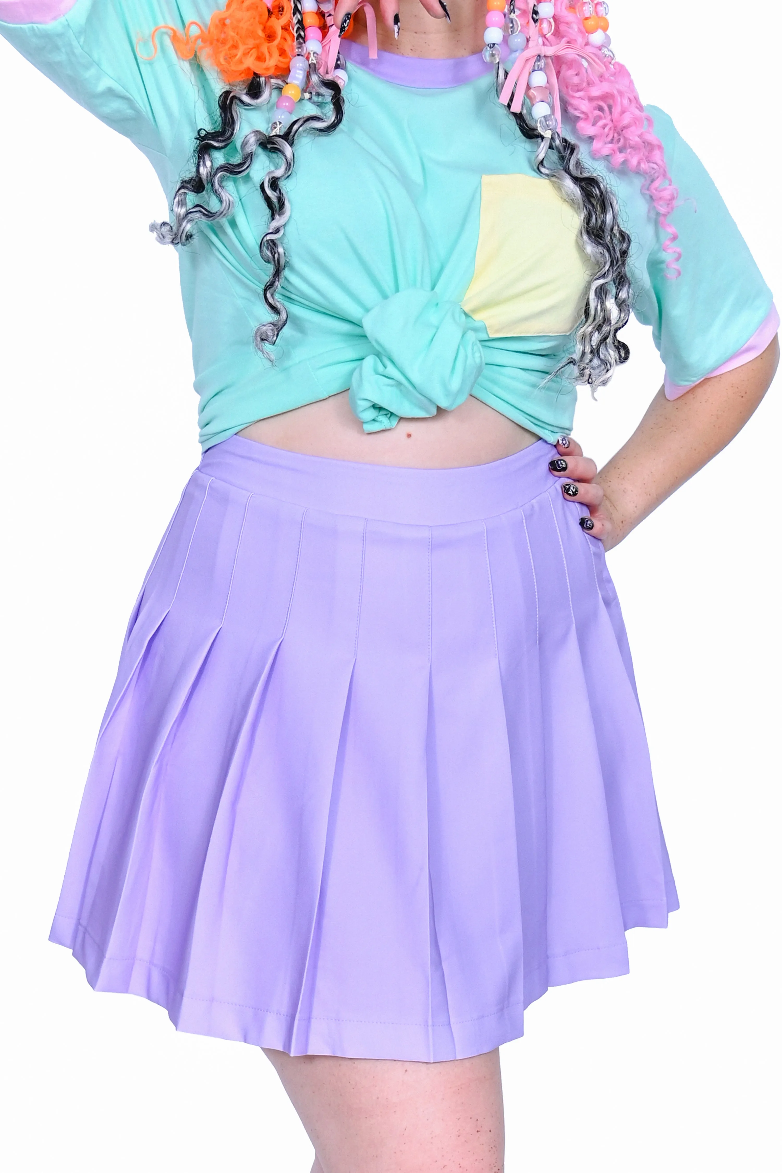 Claire Pleated Skirt - Lavender