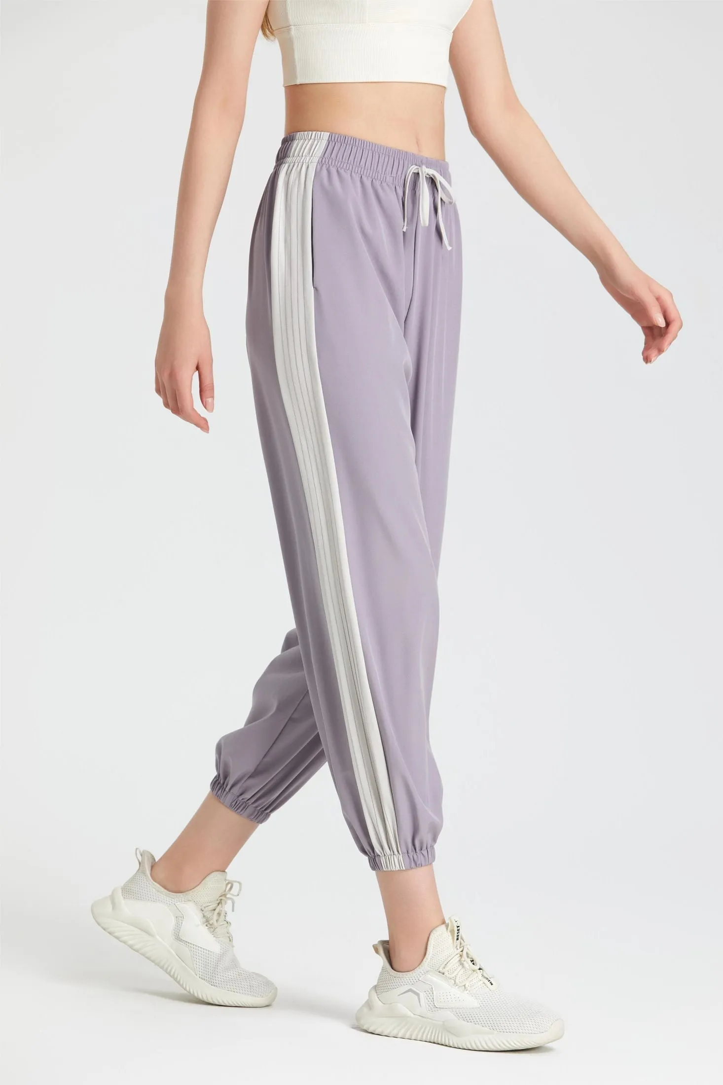 Color-Blocking Jogger Tapered Pants