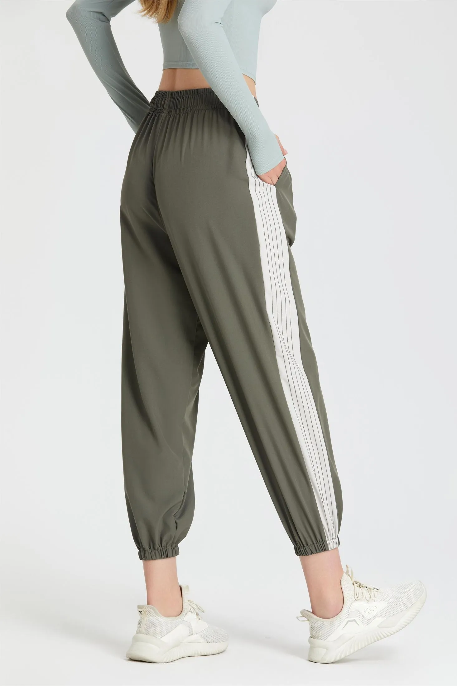 Color-Blocking Jogger Tapered Pants