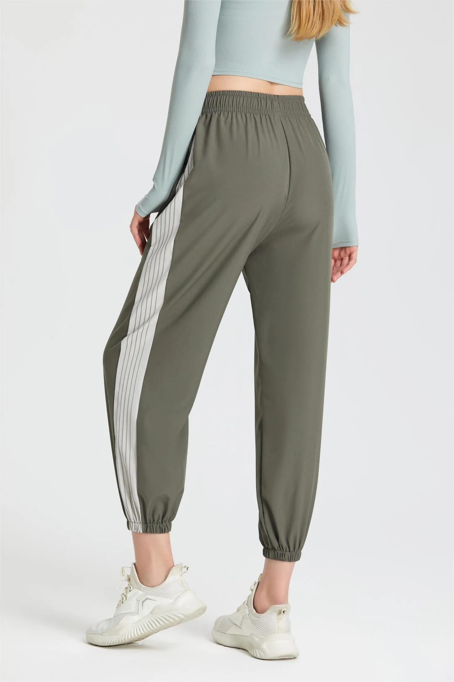 Color-Blocking Jogger Tapered Pants