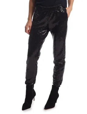 Commando Sequin Jogger Black