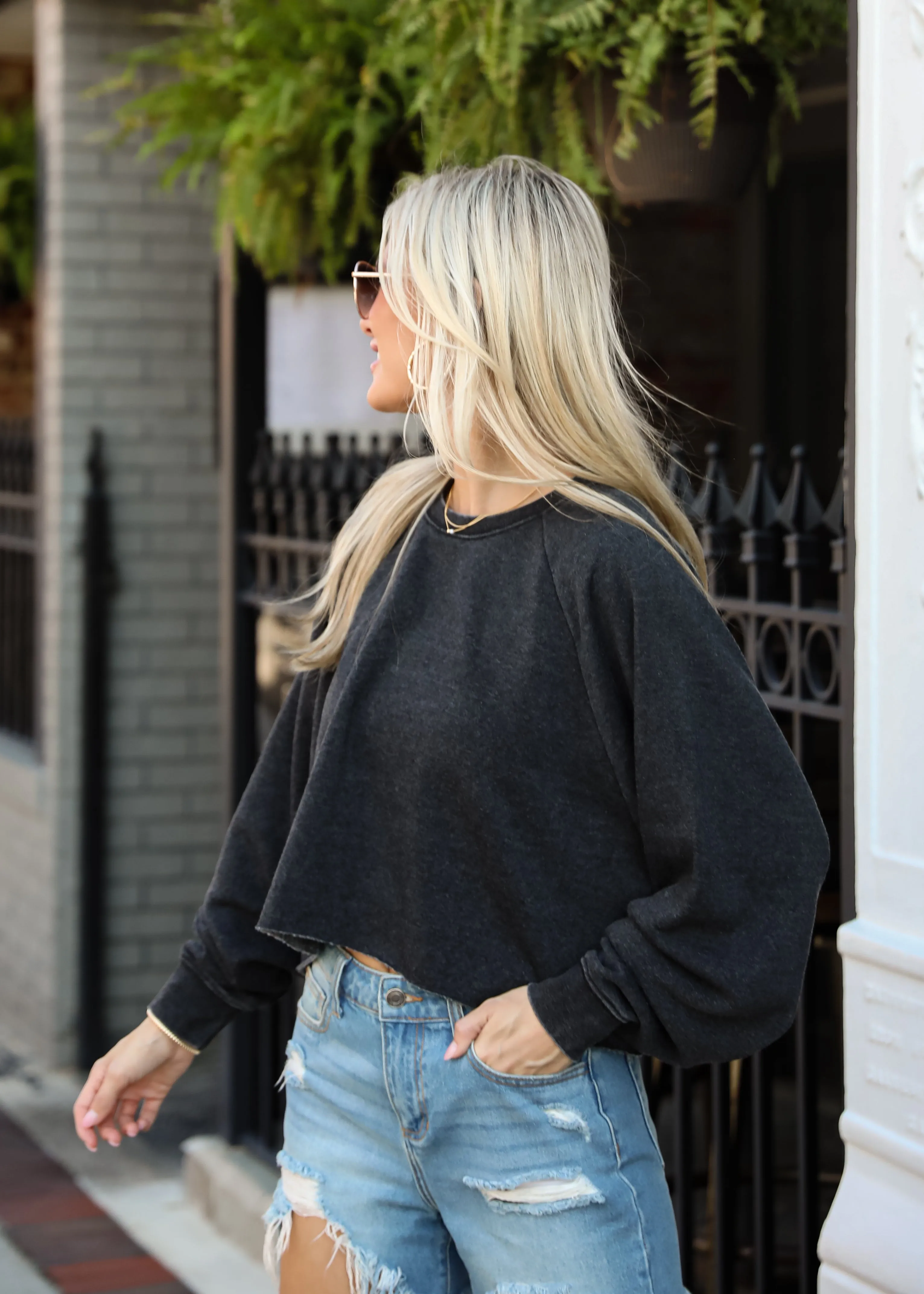 Coveted Ease Cropped Pullover - DU DEAL