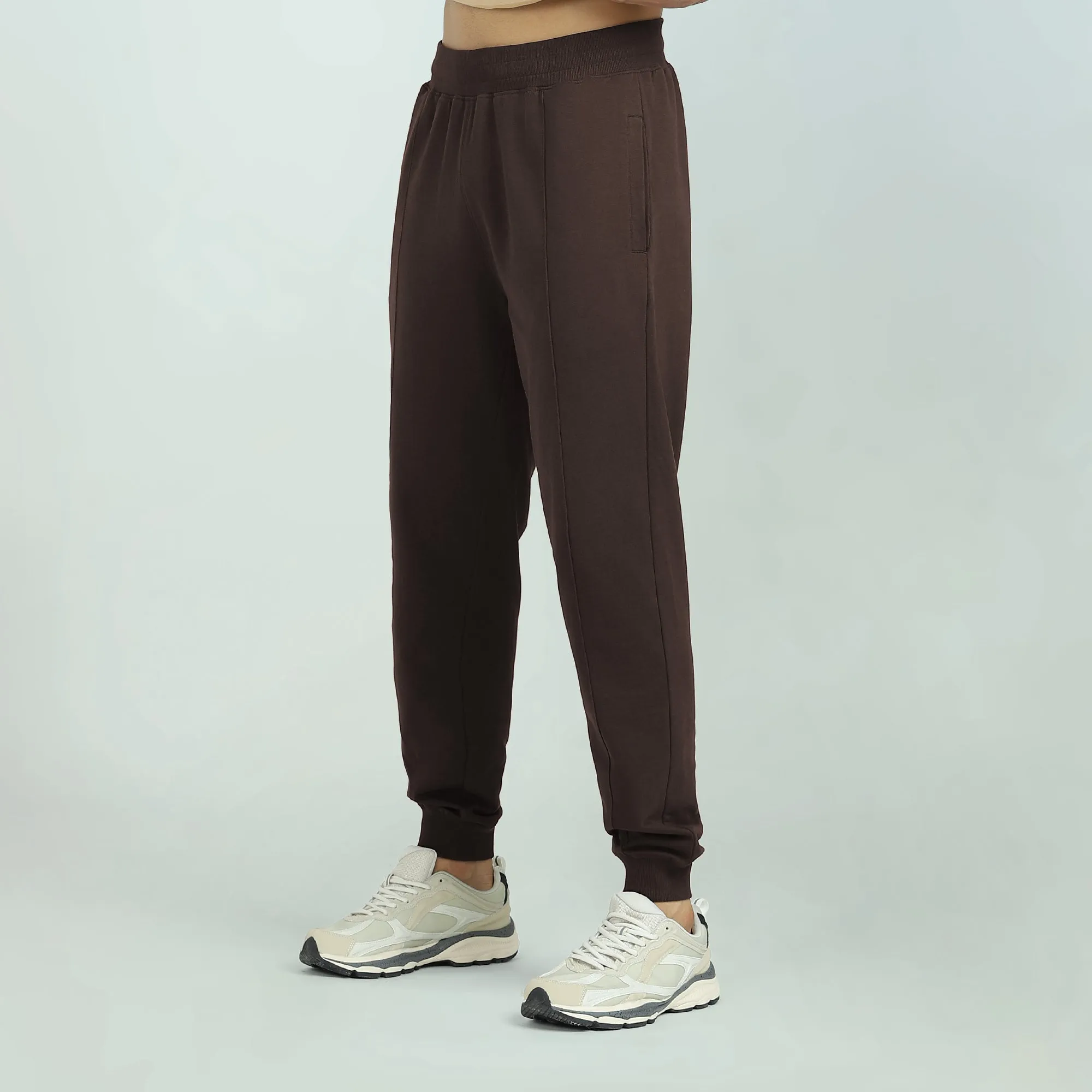 Cruze French Terry Cotton Joggers Malt Brown