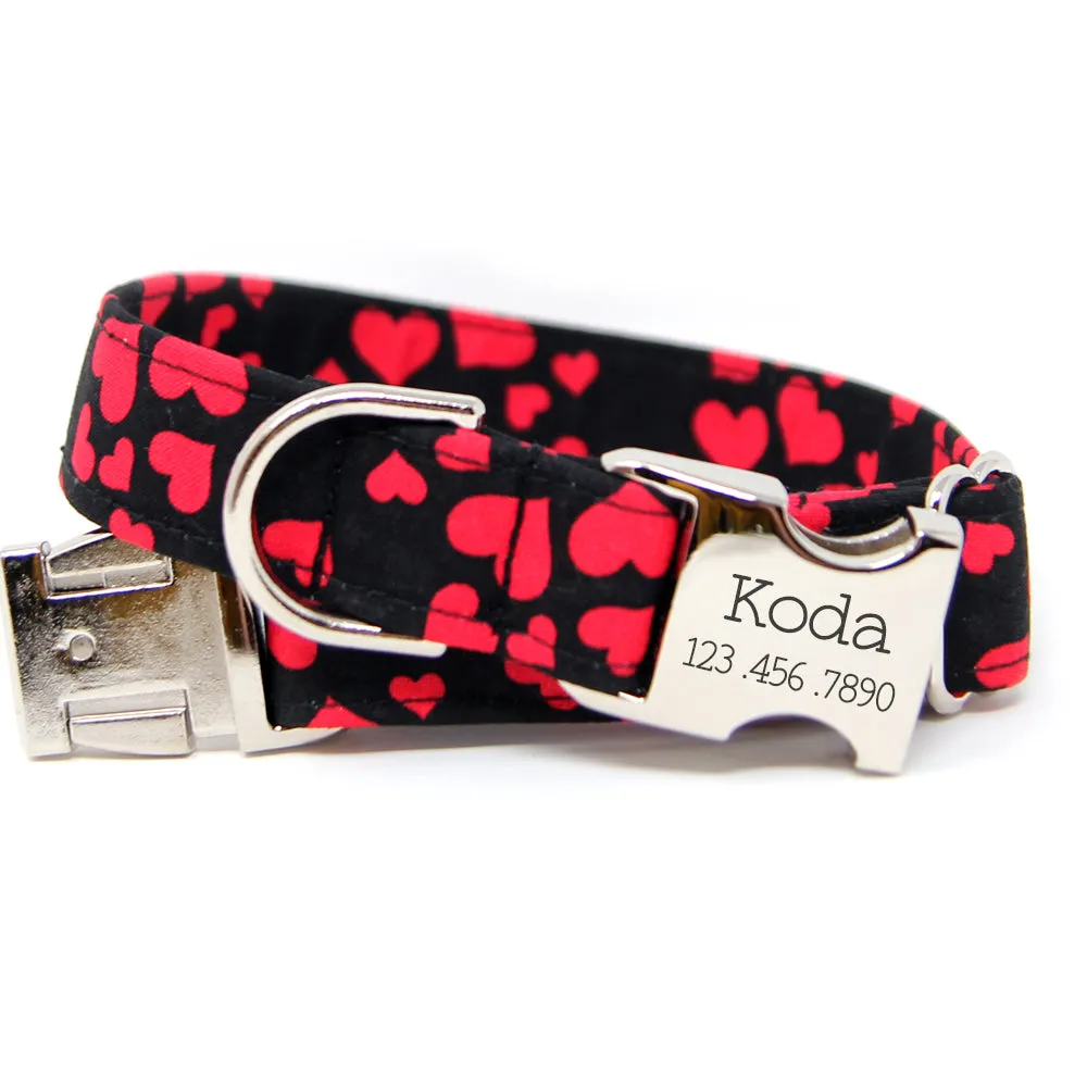 Cupid Hearts Dog Collar