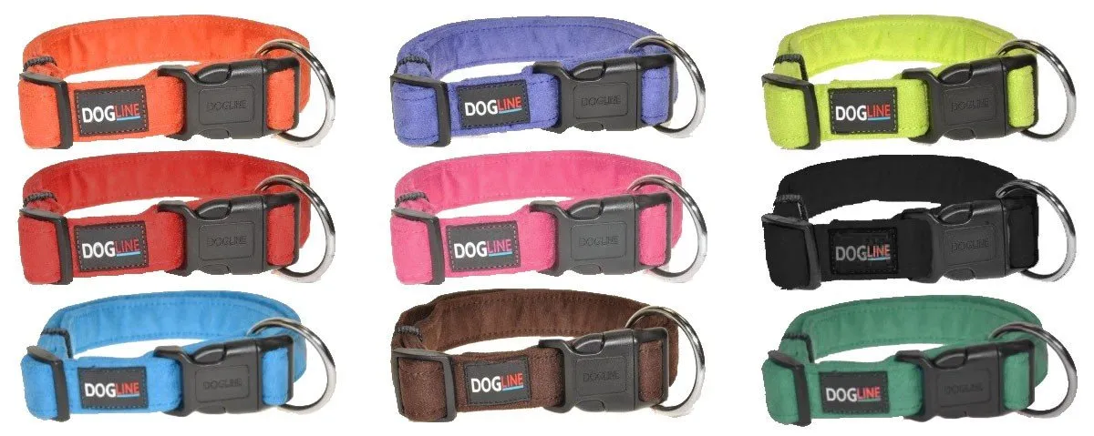 Dogline Comfort Microfiber Flat Collar