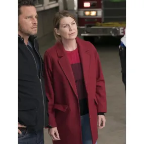 Dr Meredith Red Trench Coat