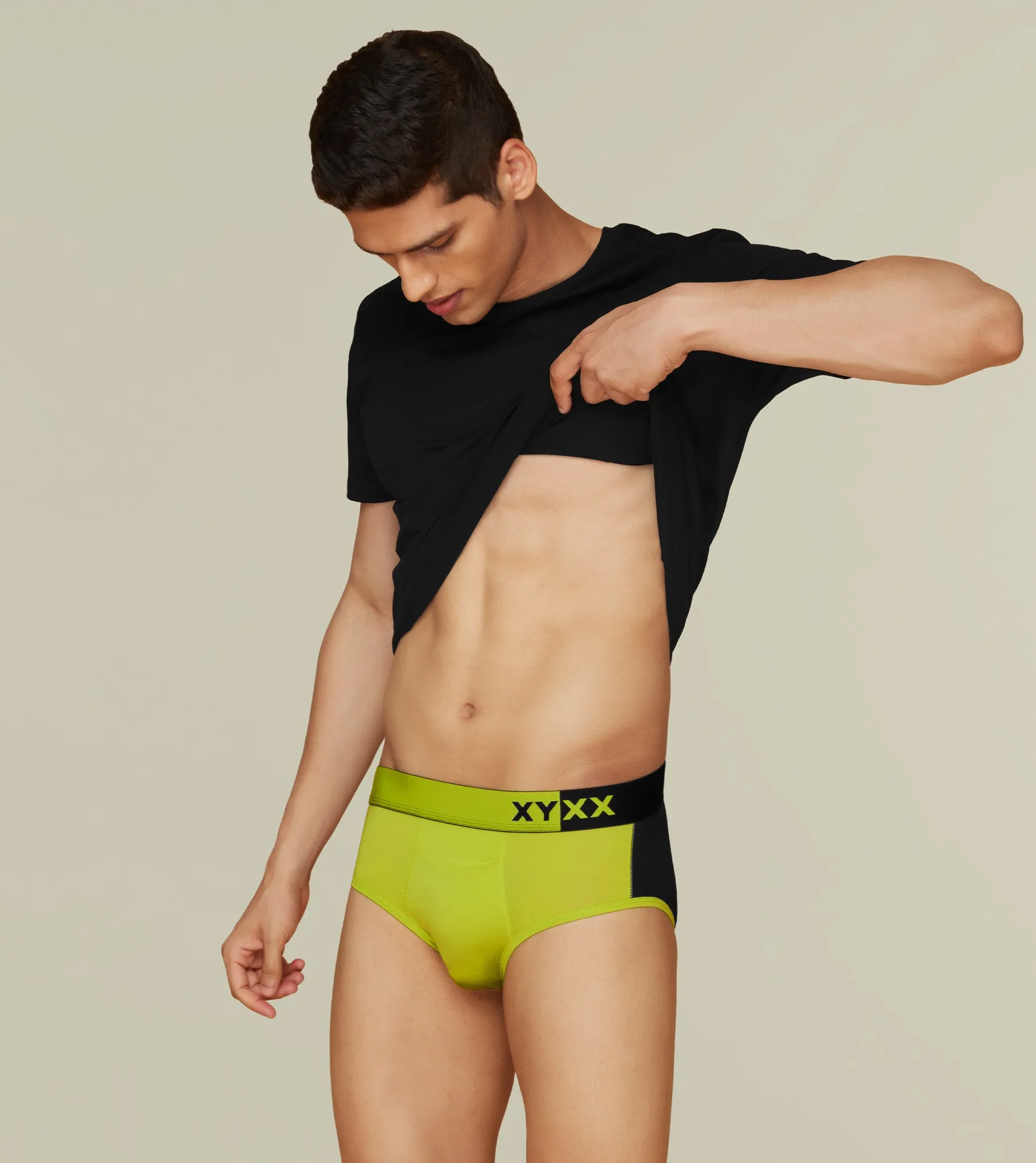 Dualist Modal Briefs Pack of 2 (Aqua Blue, Lime Yellow)