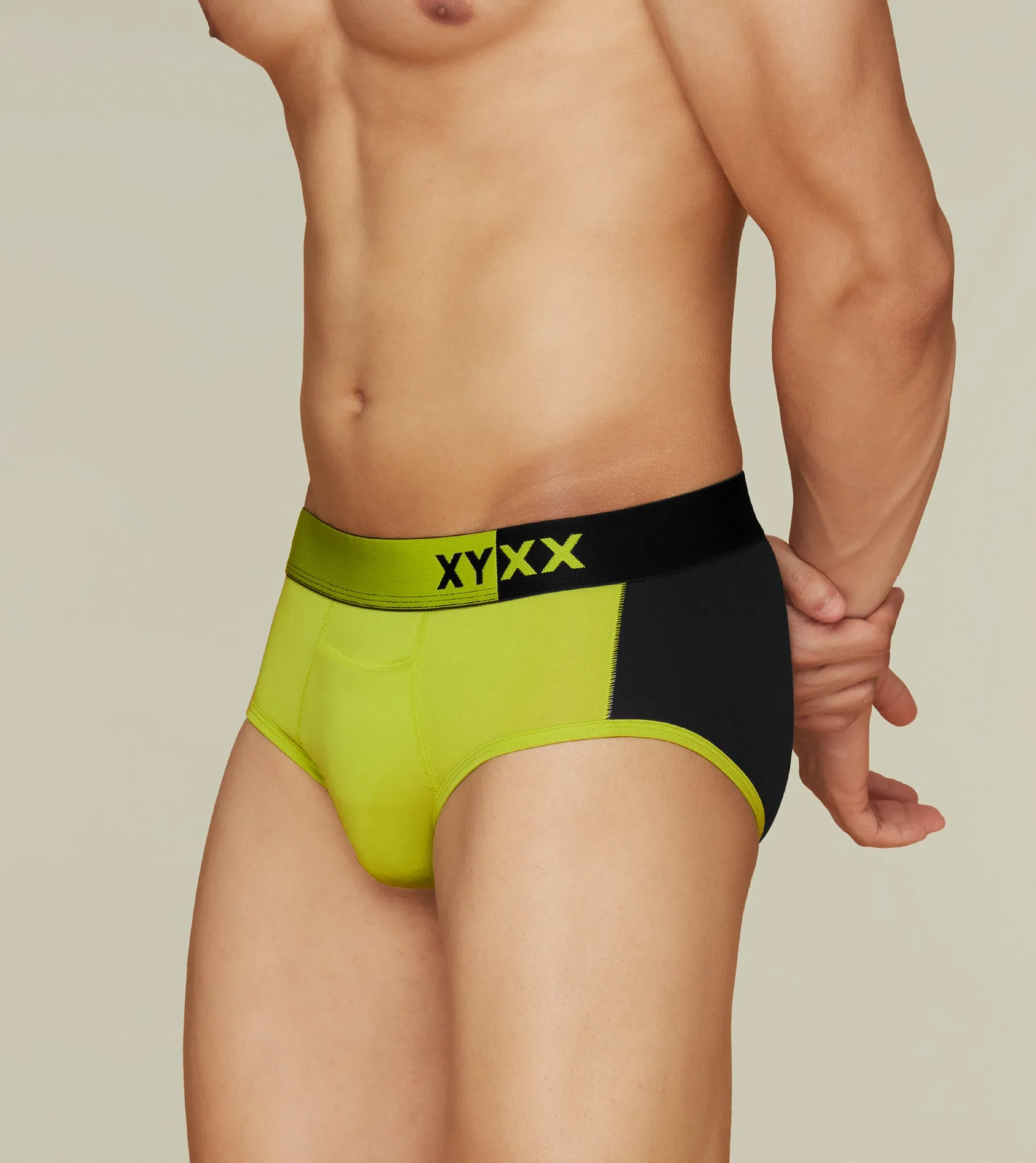 Dualist Modal Briefs Pack of 2 (Aqua Blue, Lime Yellow)