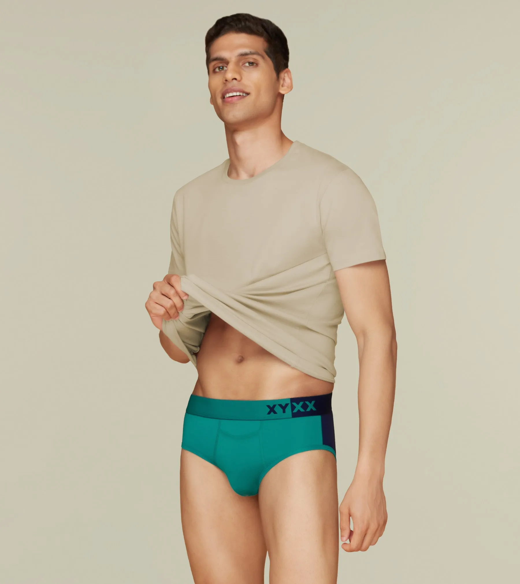 Dualist Modal Briefs Pack of 3 (Dark Blue, Aqua Blue, Grey)