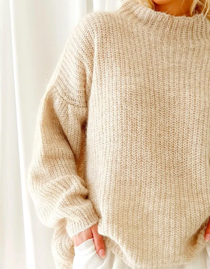 Ebony Mohair Knit Beige