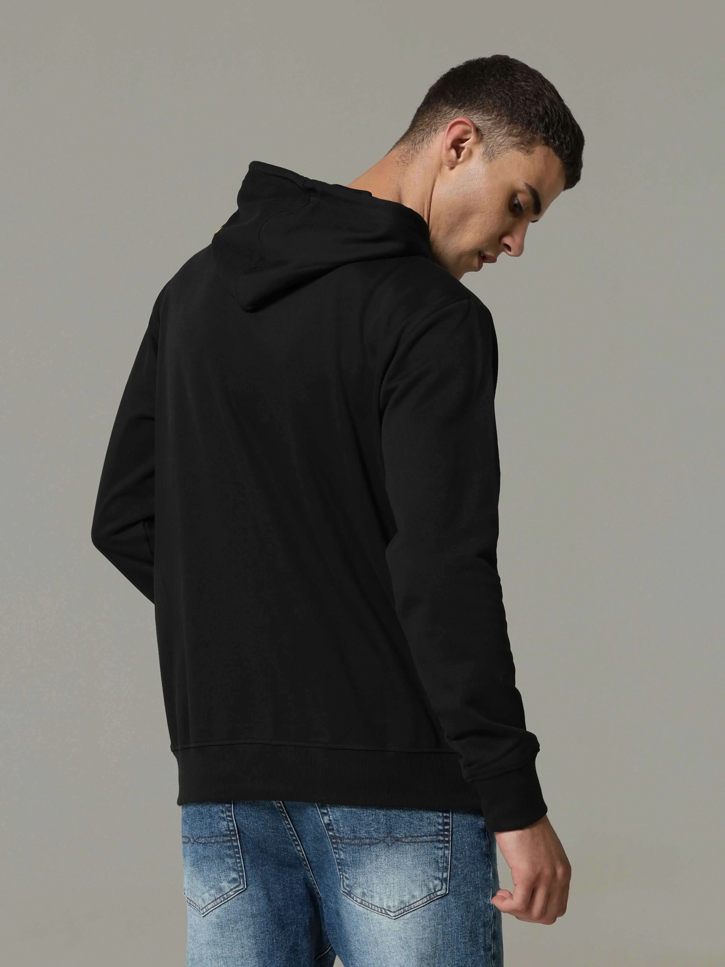 Eclipse Drawstring Black Hoodie