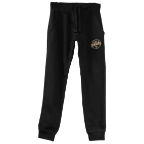 EMBROIDERED FLEECE JOGGERS - BLACK