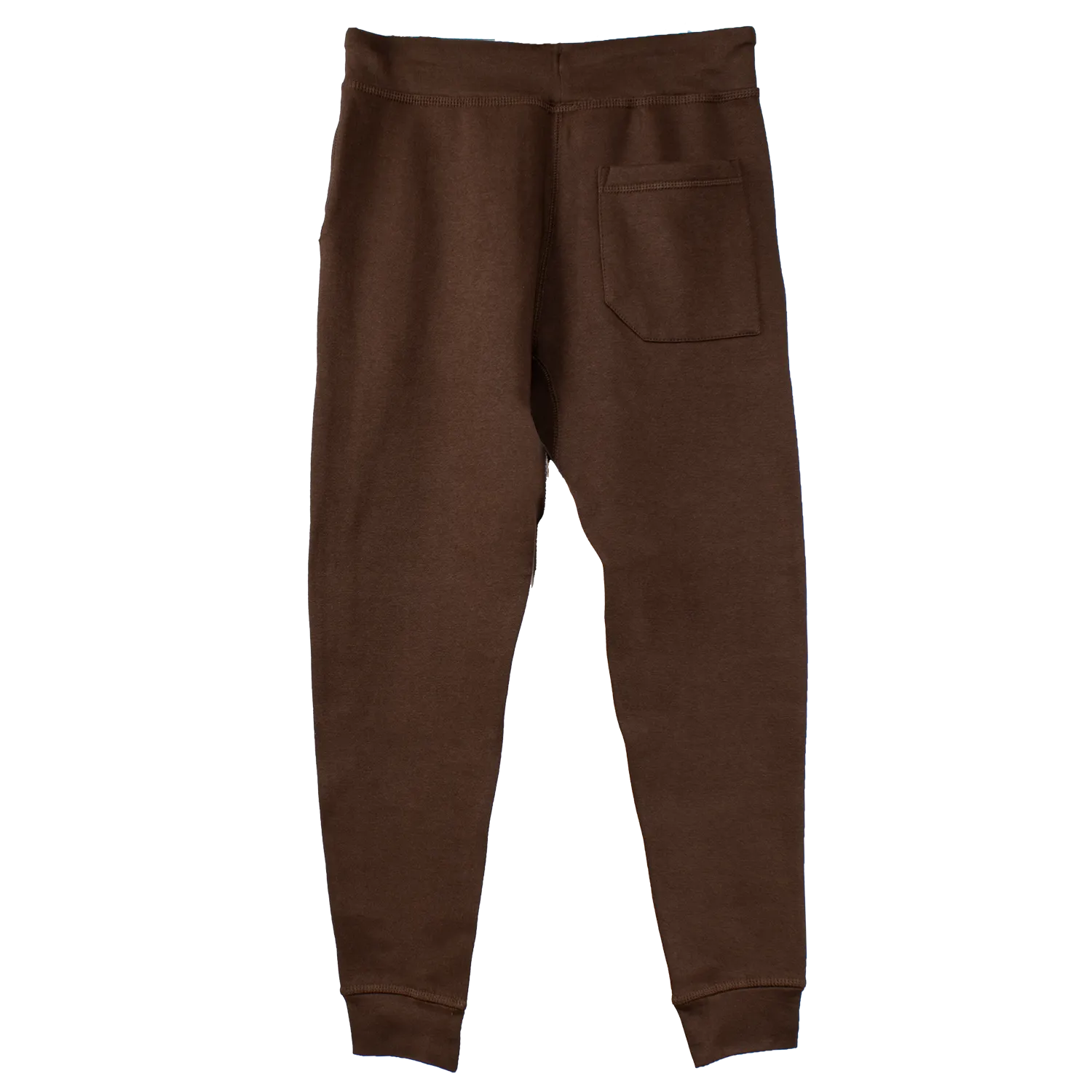 EMBROIDERED FLEECE JOGGERS - CHESTNUT