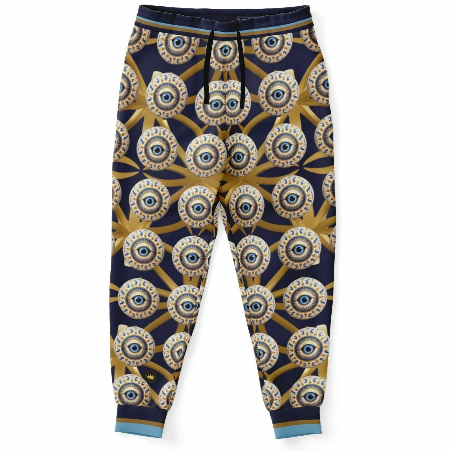 Evil Eye Protection in Midnight Eco-Poly Unisex Joggers