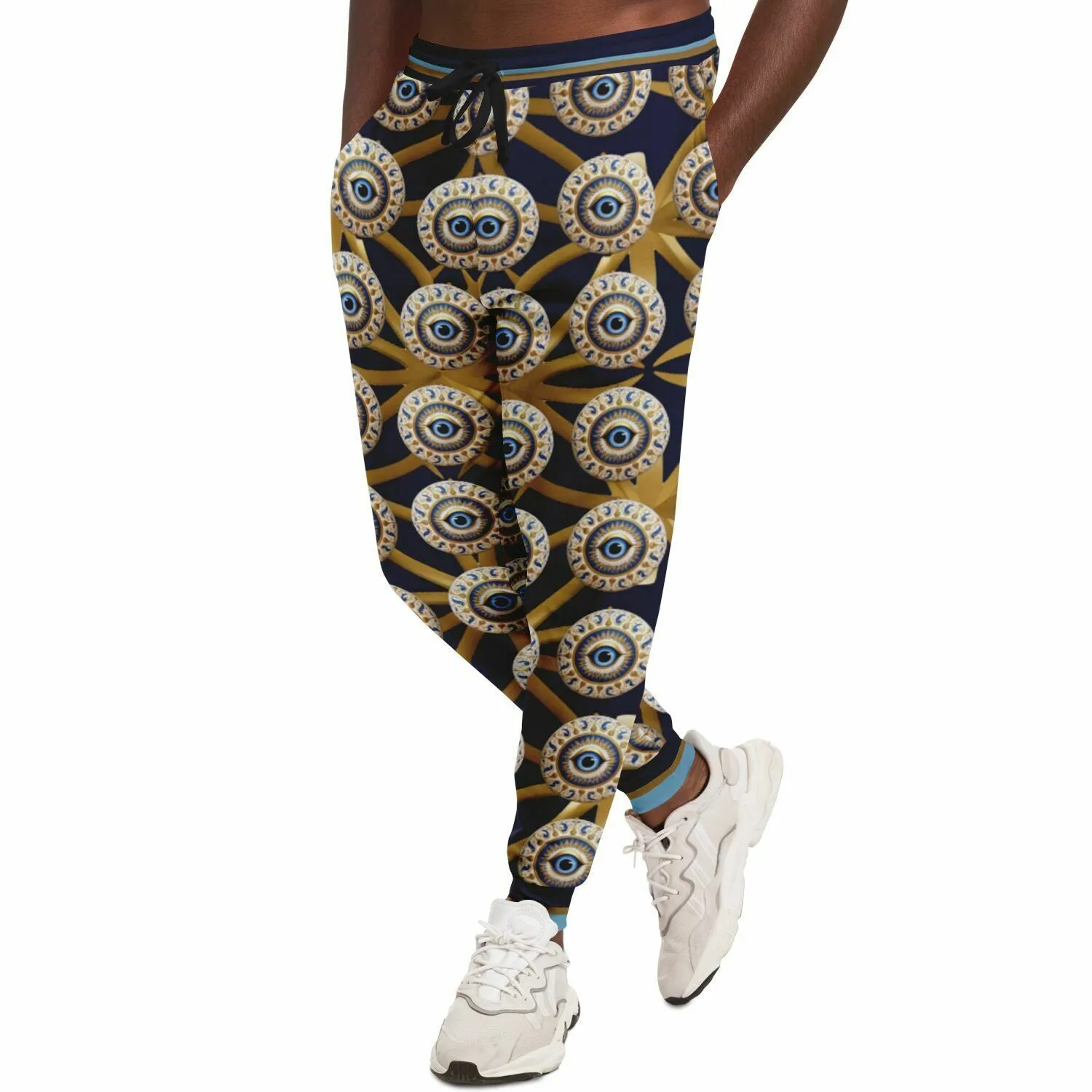 Evil Eye Protection in Midnight Eco-Poly Unisex Joggers